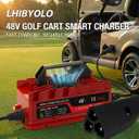 LHIBYOLO 48V Golf Carts Battery Charger for 15 AMP EZGO RXV & TXT, 4-6 Hours Full Charger, Club Car Charger 48 Volt,with 2008-Present EZGO RXV & 2014-Present TXT