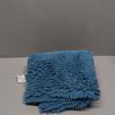 H.VERSAILTEX 20" X 32" Chenille Shaggy Bath Rug, Door Mat, Efficient Water Absorption, Thick, Anti-Slip and Plush Bath Mat for Bathroom, Living Room and Laundry Room (Dark Teal)