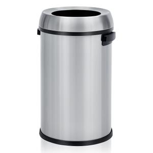 Garvee 17 gal/65 L Trash Can, Fingerprint-Proof Stainless Steel Open Top Garbage Can, Heavy Duty Commercial Round Trash Bin for Restaurant, Home, Office, Silver