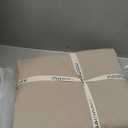 MooMee Bedding Duvet Cover Set 100% Washed Cotton Linen Like Textured Breathable Durable Soft Comfy (Heathered Tannish Linen Grey, King 104"x90")