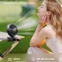 SWEETFULL Portable Misting Clip On Fan, USB-C Rechargeable Mini Personal Cooling Fan with 4 Speeds, 360° Rotatable, Quiet Cooling for Outdoor, Camping, Golf Cart, Travel, Stroller & Desk (Black)