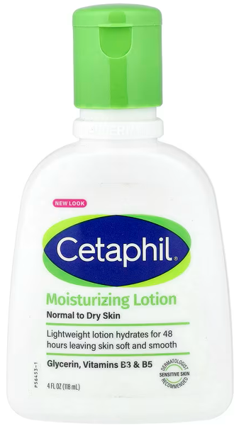 Cetaphil Face & Body Moisturizer, Hydrating Moisturizing Lotion for All Skin Types, Suitable for Sensitive Skin, Fragrance Free, Hypoallergenic, Non-Comedogenic 4oz
