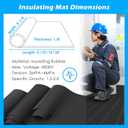 10 FT Electrical Safety Mat 6000V Insulated, High Voltage Insulating Rubber Floor Mats for Home Commercial Work Spaces, Large Non-Slip Switchboard Matting