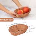 Oval Wicker Baskets - Bulk, 27 Pack, Bread & Gift Baskets, Durable, Home & Restaurant Use