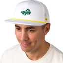 REEF Blackball Logo Trucker Snapback Adjustable Hat Bright White
