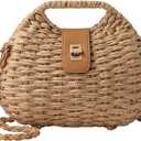 GOLDTIMO Straw Crossbody Bag for Women, Summer Beach Boho Handwoven Purse with Adjustable Strap, Lightweight Shoulder Bag | Handwoven Straw, Adjustable Strap, Crossbody Style, Lightweight Bag, Summer Boho