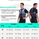 Owntop Swim Vest Adult Water Sport Vest Neoprene Floaties for Swimming, Boating, Kayaking, Fishing | Adjustable Zipper Dual Buckle Foldable Buoyancy Jacket, Gray XL
