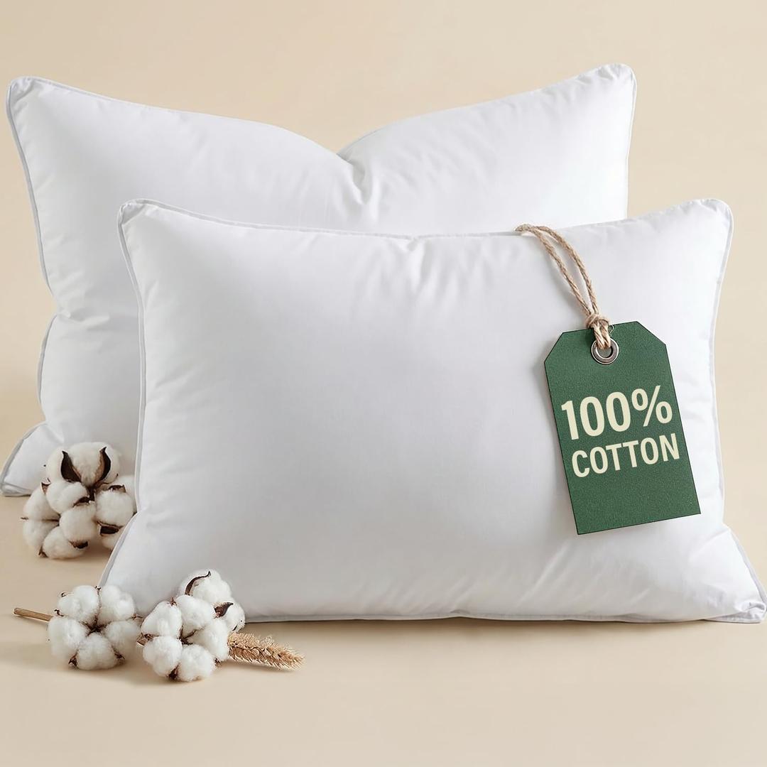 King Size Pillows Set of 2, Bed Pillows for Side, Back, and Stomach Sleepers - Oeko-Tex Certified