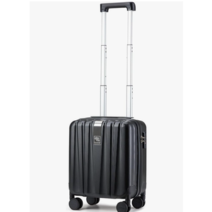 Hanke 14 Inch Underseat Carry On Luggage with Wheels Hard Shell Suitcases Carry On Bag Lightweight Small Mini Suitcase Tsa Luggage for Travel.（Jet Black