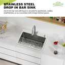 25x18In Drop In Kitchen Sink With Faucet,Stainless Steel,Single Bowl