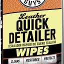 2 x Chemical Guys Leather Cleaning Quick Detailer Wipes (Works on Natural, Synthetic, Pleather, Faux Leather and More) On The Go Car Care Accessory (30 Ct)