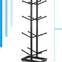Metal Basketball Storage Rack for Indoor Outdoor, 4-Layer, 15.75"D x 15.75"W x 44.09"H