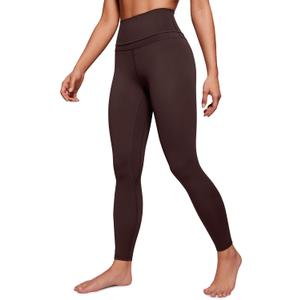 CRZ YOGA Women's Naked Feeling I Workout Leggings 28 Inches - High Waisted Full-Length Yoga Pants (Hot Fudge Brown) M