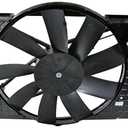 TRQ Radiator Cooling Fan Assembly Compatible with 2000-2001 Mercedes-Benz CL500 2001 CL55 AMG S430 S500 S55 AMG MB3115113