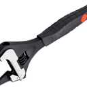 MAXPOWER 8-inch Slim Jaw Adjustable Wrench, Wide Jaw Opening Adjustable Wrench, Dual Scale with Metric and SAE Plumbing Wrenches, Soft Grip Handle