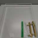 12"x16" Clear Acrylic Serving Tray with Golden Handles, Sturdy Huge Capacity Acrylic Tray for Coffee, Juice, Kitchen and Desk Organizer, Storage Tray (12"x16")