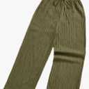 Women's Clothes Casual Striped Long High Waist Pants Trousers Fall Outfits 1XL