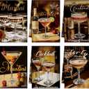 Boyiee 6 Sets Espresso Martini Kitchen Towels Cocktail Alcohol Bar Dish Hand Towels Tea Drying Absorbent Espresso Martini Gifts for Lovers Bachelorette Birthday Party Decoration Housewarming Gifts