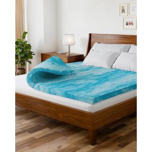 Super Soft Memory Foam Mattress Topper King Size - 2 Inch Breathable Gel Infused Memory Foam - Plush Feel Ventilated Mattress Pad - Pressure, Comfort & Pain Relief Bed Topper - CertiPUR-US & Oeko-Tex