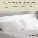 CoolShields Pillow Protector (2 Pack) Standard Waterproof Zippered Pillow Covers, Hypoallergenic, Premium Pillowcase Encasement for Better Sleep