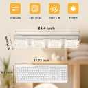 Flush Mount Ceiling Light Crystal Ceiling Light Fixture 24IN Long Rectangle Lighting Fixtures Ceiling Dimmable LED Ceiling Lights for Kitchen, Bathroom, Hallway, Living Room, 25-Inch Rectangular Crystal Ceiling Light
