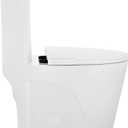 St. Tropez One Piece Elongated Toilet Dual Vortex Flush, Black Hardware