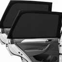 2pcs Car Window Shades - 2 Pack Sun Shades for Car Window, Rear Side Window Sun Shade UV Protection Breathable Spandex Baby/Camping Window Covers(28" x 43") (Large)