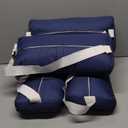 Chaise Lounge Head Pillow, 4 Pack Outdoor Lounge Chair Pillows with Adjustable Strap Water Resistant Head Pillow Headrest Pillows for Patio Backyard Beach Pool Garden Recliner(Navy Blue)