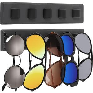 2 pack Sunglass Organizer, Wall Mounted Sunglasses Organizer, Wooden Glasses Holder Sunglass Holder, Sunglasses Rack for Hanging Your Multiple Eyeglasses, for Wall, Home Decor
