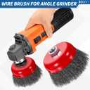Wire Brush for Angle Grinder (4"/100mm) 10Pack, Crimping Steel Wires 0.012" (Carbon Steel) Wire Wheels with 5/8 Inch-11 Threaded Arbor - for Rust, Cleaning, Deburring on Cast Iron