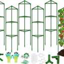 6 Pack Tomato Cages for Garden, Tomato Cage Trellis, Garden Cage Heavy Duty, 
Color	6 Pack
Material	Plastic
Brand	Tetutor
Product Dimensions	13"W x 41.3"H
Item Weight	2.95 kg