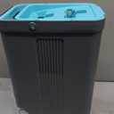 JOYMOOP Mop and Bucket Set with Wringer, Mops for Floor Cleaning, Wall Mop Cleaner with Long Handle, with 6 Reusable Microfiber Mop Pads - Grey+Cyan Blue