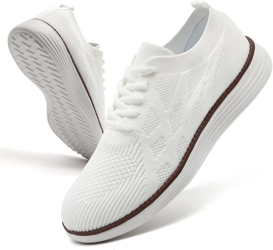 DLWKIPV Mens Slip On Sneakers Walking Tennis Shoes Running Gym Athletic Workout Non Slip Fashion Casual Lightweight Breathable Soft Sole Mesh (11, Z1 White)