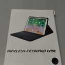 Hamile Keyboard Case for iPad 9th 8th 7th Generation Case with Keyboard 10.2" - 7 Colors Backlit Detachable Folio Keyboard Cover with Pencil Holder for iPad Pro 10.5" / iPad Air 3rd Gen (Black)