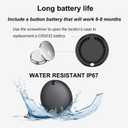 Bluetooth Tracker for Android-4 Pack, Anti-Lost tag for Android Phones,Smart Tracker for Google (Find Hub) App Key Finder/Luggage Tracker/Item Locator for Keys,Wallet,Backpack,Luggage-Black
