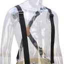 WELKINLAND 1.5Inch Black Suspenders, Heavy Duty Work Suspenders Men, Comfortable Black Suspender Men Belt Loop, Sturdy Suspender Jeans Hooks (Black)