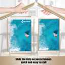 Natural 12x18 Picture Frame Set of 2 Slide-In Strips Wall Hanging Frame