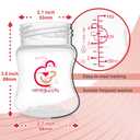 Nenesupply 4.7oz 6pc Wide Neck Breastmilk Storage Bottles Breast Pump Bottles Use on Pumping with Spectra S1 S2 Synergy Gold Breast Pumps Collection Replace Spectra Bottles for Pumping Wide Mouth
