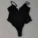 Popilush Shapewear Bodysuits for Women - Tummy Control Body Suits for Womens Deep V Corset Tops Thong Concert Outfits (M(4-6), Black)