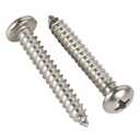 #8 x 1-1/4" Pan Head Wood Screw Self Tapping Screws, 304 Stainless Steel 18-8, Bright Finish, Pack of 100