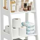 POBOMULI 4-Tier Bathroom Ladder Shelf Freestanding, 12.6" W x 37" H