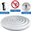 Tlswshsy 5.4 Ft Inflatable Hot Tub Cover- Energy Saving Lid for Round Hot Tub- Foldable Protective Rain Overflow Cover for Outdoor Inflatable Hot Tubs