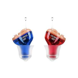 Hearing Aids, Hearing Amplifier, CIC Hearing Amplifiers for Seniors Battery Operated Hearing Aid Mini Sound Enhancer Listening Amplifiers to Assist Hearing(Red&Blue)