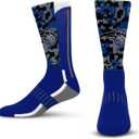 2 x For Bare Feet NBA Unisex Kids Nba Digi Mashup Crew Sock Youth (Blue, One Size)