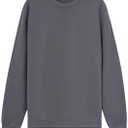 Crewneck Sweatshirt - Minimalist Unisex Design, Organic Cotton Blend, Soft & Comfortable, All-Season Staple (Black, M)