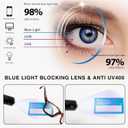 Readers for Women Oprah Style Square Reading Glasses with Spring Hinge Blue Light Blocking for Men Ladies (Gray & Tortoiseshell & Handmade Pink (With 3 Cases))