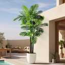 Erimda 8.2FT Artificial Phoenix Palm Tree Artificial Plants Indoor Outdoor Large Faux Coconut Silk Palm Tree Tropical Fake Tree Faux Sago Palm Plant for Modern Farmhouse Yard Outside Patio Poolside