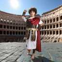 Roman Warrior Costume for Boys, Kids Gladiator Medieval Soldier Cosplay Knight Viking Outfits Halloween Dress Up, Size 12-14Y