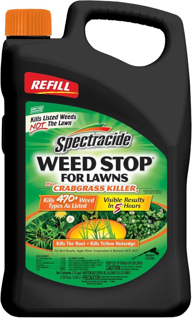 Spectracide 1.33 Gallon Weed Stop For Lawns Plus Crabgrass Killer AccuShot Refill