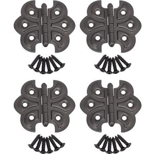 QCAA Butterfly Hinge for Cupboard Door,Oil-Rubbed Bronze, 4 Pack, Made in Taiwan
